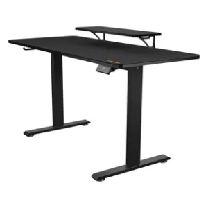 Cougar E-STAR 140 Electric Gaming Desk, Carbon Fiber Texture Laminate, Water-Resistant Full Desk Mouse Pad