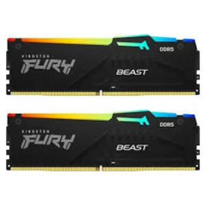 Kingston Fury Beast RGB Memory Kit, 64GB (2x32GB), DDR5 DRAM, 6400 MT/s, CL-32