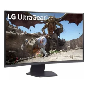 LG UltraGear 32GS60QC-B Curved Gaming Monitor, 32" QHD (2560 x 1440) Resolution, 180Hz, Anti-glare