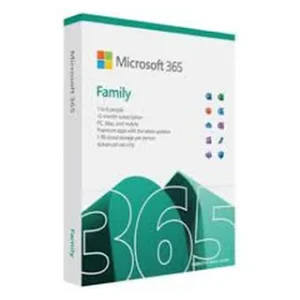 Microsoft 365 Family License, 6 x Users - 5 Devices Per User, Outlook, Word, Excel, PowerPoint
